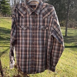 Wrangler Multicolor Plaid Western Shirt Retro XXL #Z25